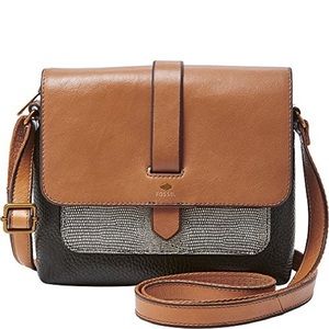 Fossil leather shoulder bag